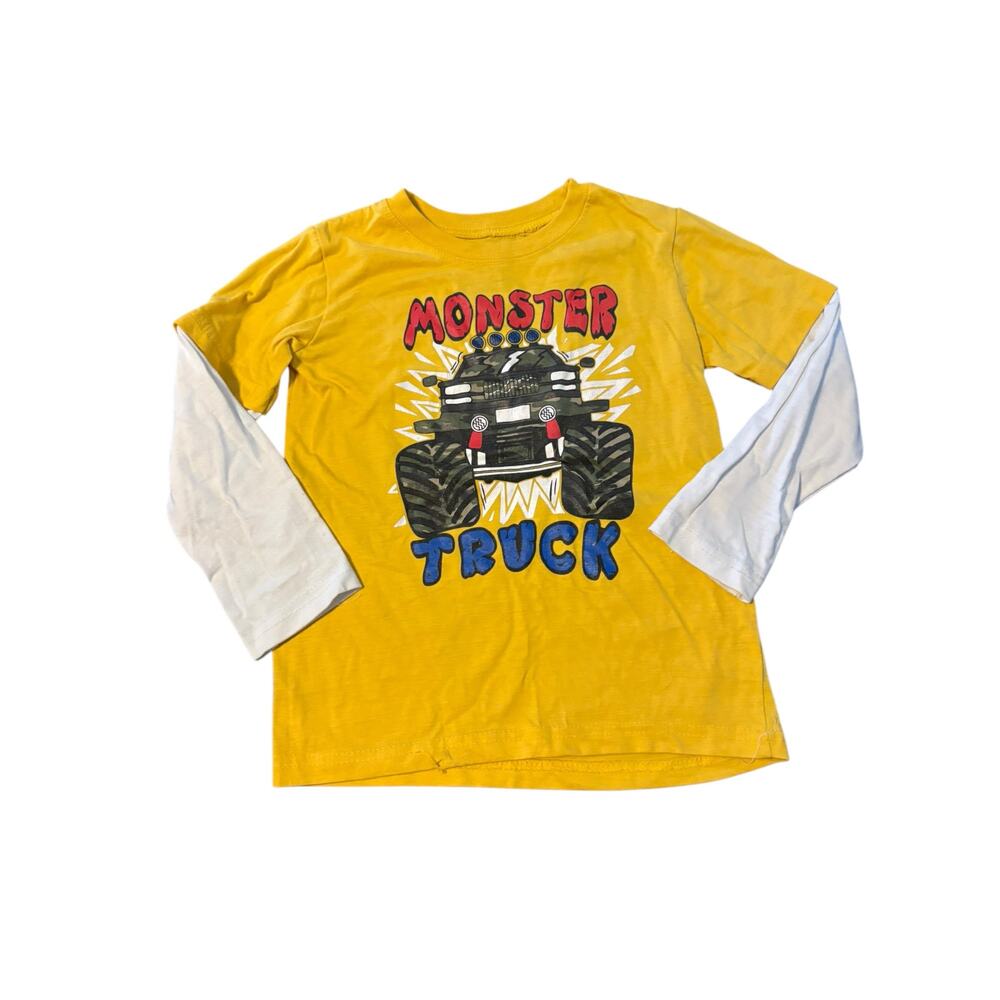 Monster Truck Long Sleeve Yellow Shirt